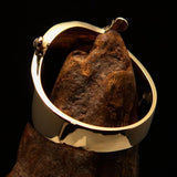 Crossed Swords Men's Knights Templar red Cross Ring - solid Brass - BikeRing4u