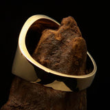 Excellent crafted Men's red Outlaw Biker Ring Diamond 1% - Solid Brass - BikeRing4u