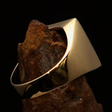 Excellent crafted Men's green Man with Beard Pinky Ring - solid Brass - BikeRing4u