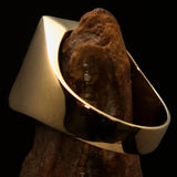 Excellent crafted Men's green Man with Beard Pinky Ring - solid Brass - BikeRing4u