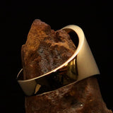 Excellent crafted shiny ancient green Men's Inca Sun Aztec Pinky Ring - solid Brass - BikeRing4u