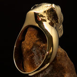 Perfectly crafted Men's Boxer Dog Pinky Ring - solid Brass - BikeRing4u