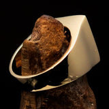 Excellent crafted Men's red 3 Monkeys Pinky Ring - Solid Brass - BikeRing4u