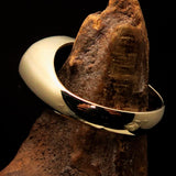 Perfectly crafted oval Initial Men's Pinky Ring red SON one word - Solid Brass - BikeRing4u