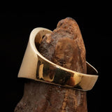 Excellent crafted Men's black Spades Yin Yang Poker Ring - solid Brass - BikeRing4u