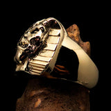 Excellent crafted Men's Egyptian Pharaoh Sphinx Mummy Ring - solid Brass - BikeRing4u