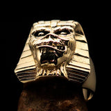 Excellent crafted Men's Egyptian Pharaoh Sphinx Mummy Ring - solid Brass - BikeRing4u
