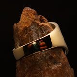 Excellent crafted Men's big black Egyptian Ankh Cross Ring - solid Brass - BikeRing4u