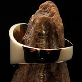 Excellent crafted Men's big black Egyptian Ankh Cross Ring - solid Brass - BikeRing4u