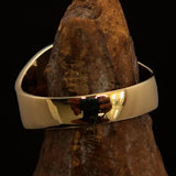 Nicely crafted Men's Claddagh Pinky Ring black winged heart Star Moon - solid Brass - BikeRing4u