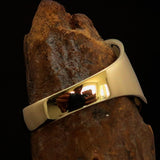 Excellent crafted Men's black Greek Letter PI Pinky Ring - Solid Brass - BikeRing4u