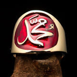 Perfectly crafted Men's red Muhammad Muslim Pinky Ring - solid Brass - BikeRing4u