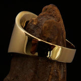 Perfectly crafted ancient Men's black Labrys double Axe Pinky Ring - Solid Brass - BikeRing4u