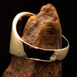 Well made Men's small red Egyptian Ankh Cross Pinky Ring - solid Brass - BikeRing4u