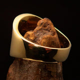 Excellent crafted Men's black Yin Yang Pinky Ring - Solid Brass - BikeRing4u