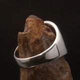 Nigerian Flag Ring, Perfectly crafted Men's National Flag Ring Nigeria - Sterling Silver - BikeRing4u