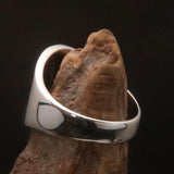 Nigerian Flag Ring, Perfectly crafted Men's National Flag Ring Nigeria - Sterling Silver - BikeRing4u