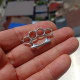 Knuckle Duster Silver Pendant, Sterling Silver knuckle duster Pendant Excellent Details hallmarked 925