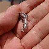 Revolver Silver Pendant, Sterling Silver Western Gun Pendant, Excellent Details hallmarked 925