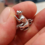 Tiger Silver Pendant, Sterling Silver Tiger Pendant, Excellent Details - hallmarked 925
