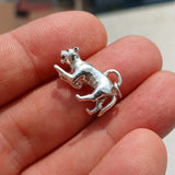 Tiger Silver Pendant, Sterling Silver Tiger Pendant, Excellent Details - hallmarked 925