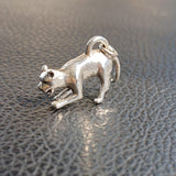 Tiger Silver Pendant, Sterling Silver Tiger Pendant, Excellent Details - hallmarked 925