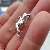 T-Rex Silver Pendant, Sterling Silver T-Rex Pendant, T-Rex Charm, Excellent Details - hallmarked 925