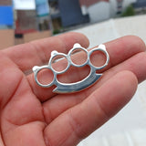 Knuckle Duster Silver Pendant, Sterling Silver knuckle duster Charm, Excellent Details hallmarked 925