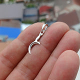 Sickle Silver Pendant, Sterling Silver Druid Sickle Pendant, Sickle Silver Charm, Excellent Details - hallmarked 925