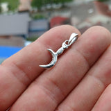 Sickle Silver Pendant, Sterling Silver Druid Sickle Pendant, Sickle Silver Charm, Excellent Details - hallmarked 925
