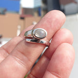 Natural Opal Silver Ring, Minimalist Ring, Sterling Silver Ring, oval shaped Opal, Opal silver ring, Size 8.5