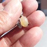 Leaf Silver Opal Pendant, Sterling Silver Pendant, Multicolor Opal Pendant, Leafshaped Pendant