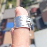 Minimalist Silver Ring, Sterling Silver Ring, handmade silver ring, Starfish Design, wide band Ring, Unisex Design - Size 7