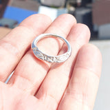 Minimalist Silver Ring, Sterling Silver Ring, handmade silver ring, Tribal Design, Band Ring, Unisex Design - Size 10