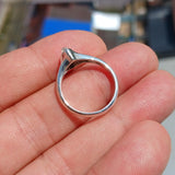 Handmade Moonstone Ring, Moonstone Silver Ring, Marquise Moonstone Ring, Sterling Silver Ring, Marquise Moonstone, Minimalist Ring -Size 6.5