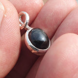 Black Star Diopside Pendant, Black Star Pendant, Art Pendant, Sterling Silver Pendant, Black Star Diopside Charm, 4 rays star