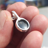 Black Star Diopside Pendant, Black Star Pendant, Art Pendant, Sterling Silver Pendant, 4 Rays Black Star Diopside Charm,