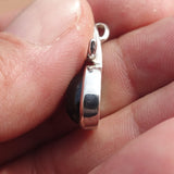 Black Star Diopside Pendant, Black Star Charm, Minimalist Pendant, Sterling Silver Pendant, 4 Rays Black Star Diopside Charm