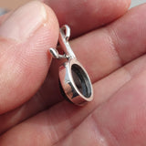 Black Star Diopside Pendant, Black Star Charm, Minimalist Pendant, Sterling Silver Pendant, 4 Rays Black Star Diopside Charm