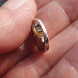 Crescent Moon Pendant, Sterling Silver Pendant, Multicolor Opal Pendant, Smiling Moon Pendant