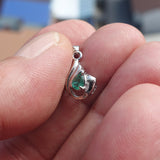 Emerald Silver Pendant, Sterling Silver Pendant, Green Emerald Pendant, Emerald Pendant, natural Emerald Pendant