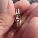 Garnet Star Silver Pendant, Star shaped Sterling Silver Gemstone Pendant with Garnet, Symmetric Amulet, Sterling silver pendant