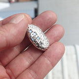 Natural Moonstone Pendant, Sterling Silver Pendant, oval pendant, 7 Moonstone cross Pendant, round Moonstones, moonstone necklace