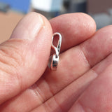 Moonstone Pendant, Moonstone Charm, Sterling Silver Pendant, Minimalist Loop Pendant, natural Ceylon Moonstone, Gift for Her