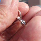 Moonstone Pendant, Moonstone Charm, Sterling Silver Pendant, Minimalist Loop Pendant, natural Ceylon Moonstone, Gift for Her