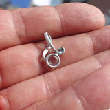 Moonstone Pendant, Moonstone Charm, Sterling Silver Pendant, Minimalist Loop Pendant, natural Ceylon Moonstone, Gift for Her