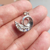 Natural Moonstone Pendant, Sterling Silver Pendant, Fantasy pendant, 4 Moonstone Pendant, round Moonstones, moonstone necklace