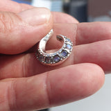 Natural Moonstone Pendant, Sterling Silver Pendant, Fantasy pendant, 7 Moonstone Pendant, round Moonstones, moonstone necklace
