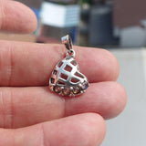Natural Moonstone Pendant, Sterling Silver Pendant, Heart pendant, 4 Moonstone Pendant, round Moonstones, moonstone necklace