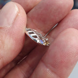 Natural Moonstone Pendant, Sterling Silver Pendant, Heart pendant, 4 Moonstone Pendant, round Moonstones, moonstone necklace